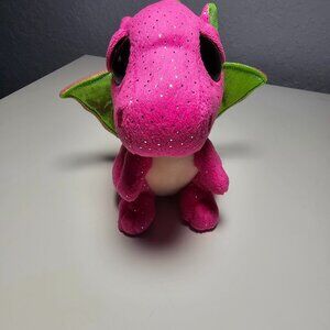 TY Beanie Boos - Darla The Pink Dragon (Glitter Eyes) Small 6" Plush